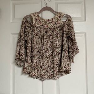 Altar’d State Cold Shoulder Ruffle Top